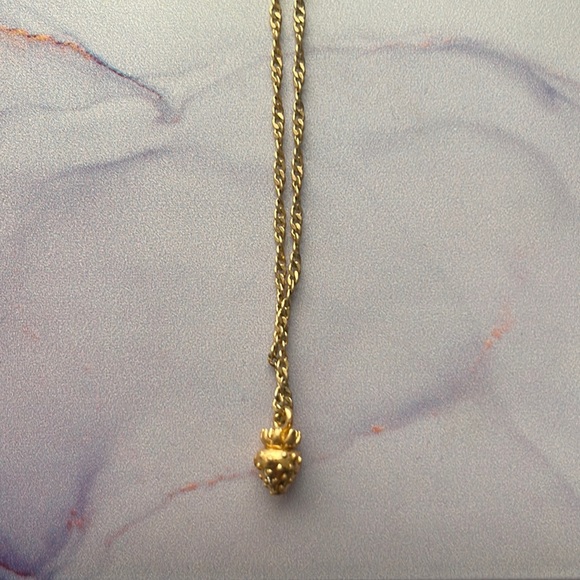 Madewell Strawberry Necklace in Gold - Picture 1 of 4